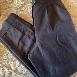 Ralph Lauren Navy Pleated Front Trousers